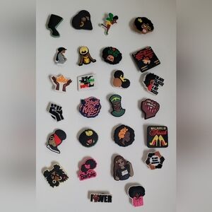 26 Shoe Charms Black Woman, Girl, Barbie, Afro &